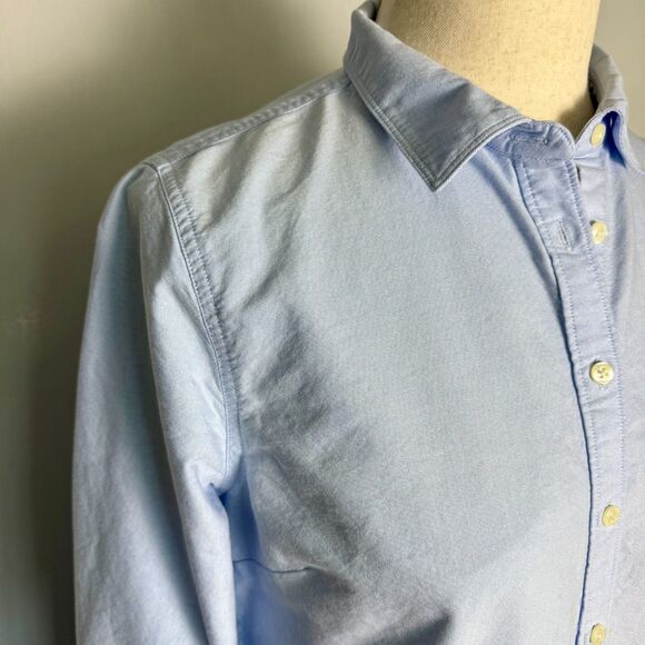 Lands' End Women's Oxford Long Sleeve Button Front Shirt Dress 100% Cotton 2/$50 - Picture 5 of 15